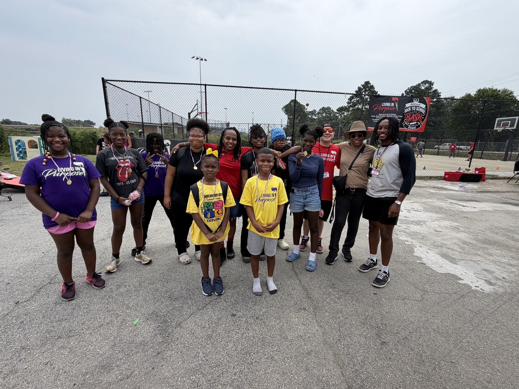 Living in Purpose students and staff together at the annual Back to School Bash in Augusta